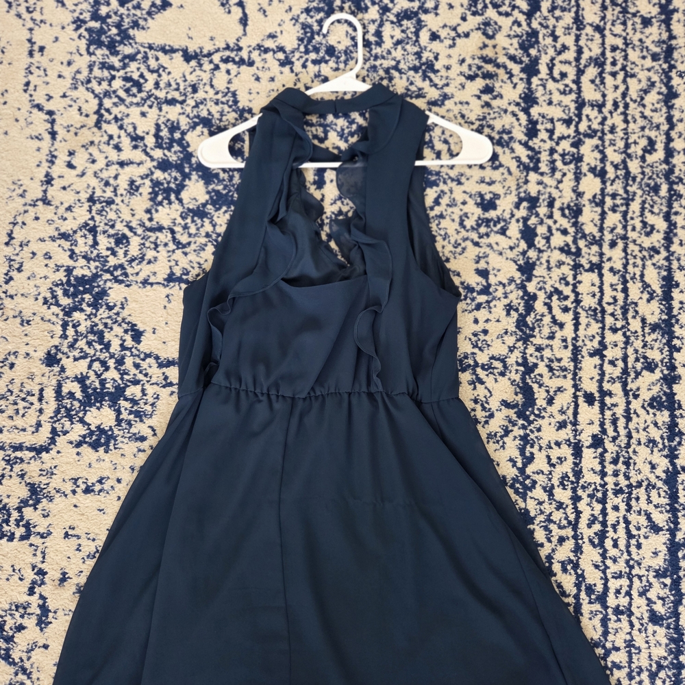 BCBGeneration Blue Ruffle Mini Dress - Picture 4 of 5